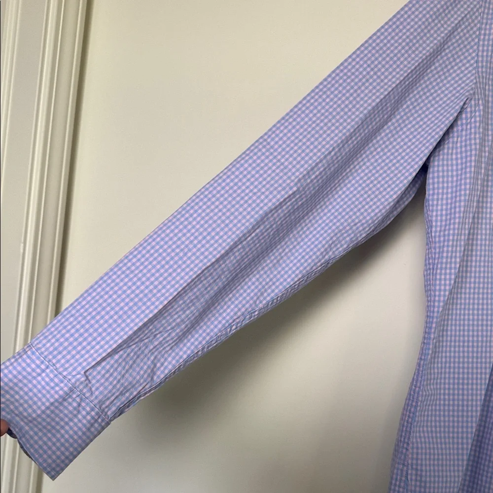 J. Crew Lavender Checkered Button Down Shirt